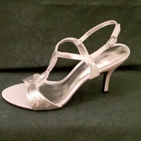 Michael Shoes - Silver Sequin Heels
